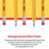 School Smart No 2 Pencils, Pre-Sharpened Hexagonal with Latex-Free Erasers, Pack of 96