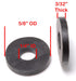100 Pack EPDM Rubber Flat Washers - 5/8" OD, 3/32" Thickness, UV Resistant Neoprene Washers for Indoor/Outdoor