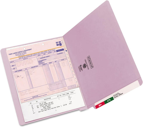 Smead End Tab File Folder - Shelf-Master Reinforced Straight-Cut Tab, Lavender, 100 Per Box