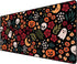 Halloween Skull Mouse Pad, Large Gaming Mat with Flowers and Pumpkins for Desktop Computer, 16x36