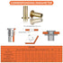 Multi-Grip Rivet Nut Installation Tool Set, Pre-Bulbed Shank Flat Head Threaded Insert Nut Assortment Kit for