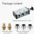 Pneumatic Air Hand Lever Valve, 5 Way 2 Position 3/8”NPT Solenoid Valve Manual Control Push-Pull