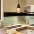 WILON Pendant Lights for Kitchen Island, Seeded Glass Mini Pendant Light Fixtures Farmhouse Pendant Lighting Metal