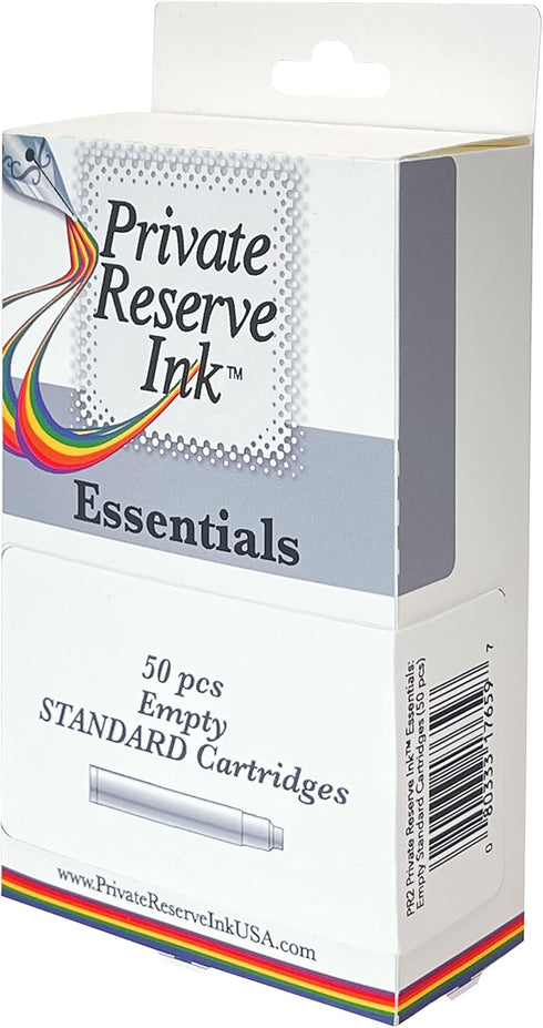 Essentials - Empty Standard Cartridges (50 pcs), Clear (PR2), 1 Count
