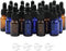 20-Pack 10 ml Glass Dropper Bottle Set, Amber and Blue Glass Bottles with Dropper