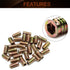 MroMax 30pcs Hex Threaded Inserts M8 with Flanged, 25mm Length, Carbon Steel Fastener Connector for Soft Wood