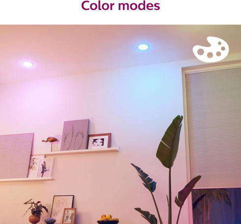 5-6 Inch 1-Pack, 1150 Philips Smart Retrofit Recessed Downlight Lumens, LED Color Changing Lights, Connects to Wi-Fi