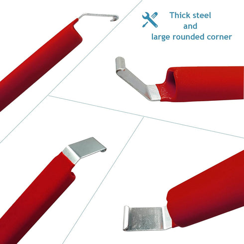 Fpz-bd7" Red Vinyl Siding Tools, Vinyl Siding Removal Tool for Install and Repair, Extra Long Anti-skid Handle