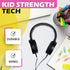 1 Pack 3.5mm Wired On-Ear Leather Headphones with Connector, Round Metal Housing, Black