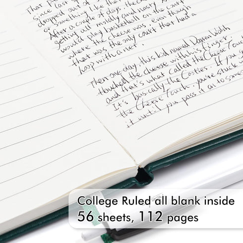 Feela 3 Pack Pocket Notebook Journals, A6 Mini Cute Small Journal with 3 Black Pens, Dark Green