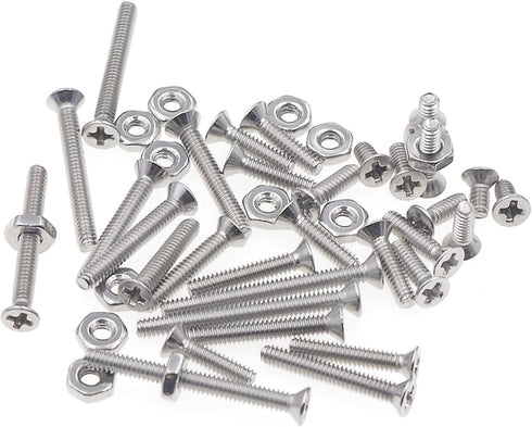#2-56 UNC Stainless Steel Phillips Flat Head Machine Screws Nuts Assortment Kit