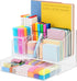 VITVITI Acrylic Desk Organizer, Upgraded Clear Pencil Organizer with Drawer, 7 Compartments for Office Supply