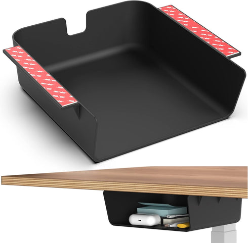 HumanCentric Under Desk Storage Shelf, Drawer Organizer for Sit Stand Desk, Adds Storage Tray, Mount Under Desk Shelf