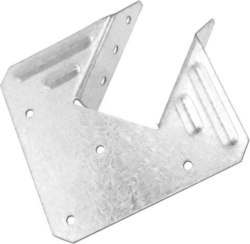 QWORK Galvanized 18-Gauge Hurricane Tie, 40 Pack Steel Connector for Roofing Trusses, High Wind Resistance