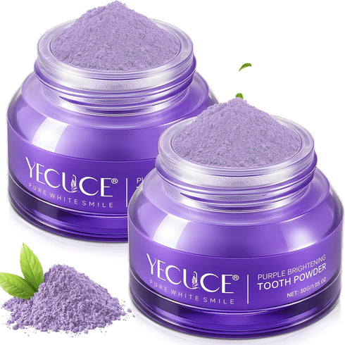 Teeth Whitening Powder, 2Pack Purple Teeth Whitening Powder, Toothpaste Power, Keep Breath