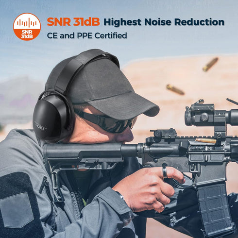 Noise Cancelling Headphones for Adults Kids, Adjustable Ear Muffs for Autism, Effective Hearing Protection