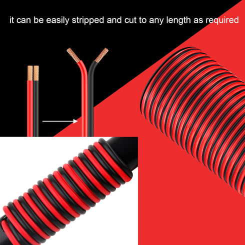 16 16AWG 100FT 2 12V/24V VIABRICO Gauge Wire, Automotive Wire Electrical Wire Conductor Red Black DC Cable LED Strips