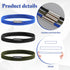 Trinkrittey Set 3, 13 30 Trash Can Bands of Black, Blue, Brown, Fits to Gallon Garbage Cans Homewares Colorful Litter