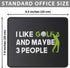 I Like Golf and Maybe 3 People Mouse Pad Funny Gift for Golfing Mouse Mat - Funny Golf Gift for Men, Golfer, Dad - Mousepad 9.5 Inch by Gamer Heartbeat