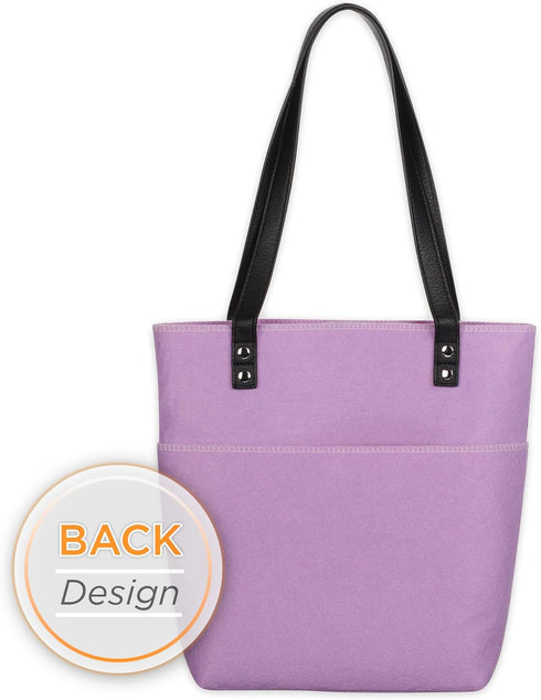 Christian Art Gifts Felt and Faux Leather Fashion Bible Cover Tote Bag with Inspirational Scripture