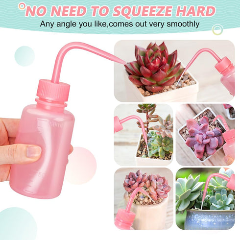 150ML Pink Wash Bottles, 5oz Mini Professional Squeeze Water Bottle for Lash Extensions, Easy to Carry