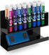 MyGift Wall Mounted Premium Black Acrylic Dry Erase Marker Holder with 16 Slots for Marker Pens and Eraser Storage Tray