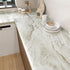 Grey/Gold Marble Contact Paper for Desk Top, Waterproof Peel and Stick Wallpaper for Kitchen Cabinets 15.8x78.7 Inch