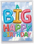 NobleWorks - 1 Jumbo Happy Birthday Greeting Card - 8.5 x 11 Inch - Group Celebration, Appreciation Stationery