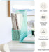 BLU MONACO Aqua - Teal 6 Piece Cute Desk Organizer Set, Accessories for Women, Desktop Organization