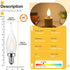 Genixgreen 12 Pack Frosted LED Candelabra Bulbs, Night Light Bulb 15 Watt Equivalent 1.5W E12 Mini Candle Bulb, 2700K