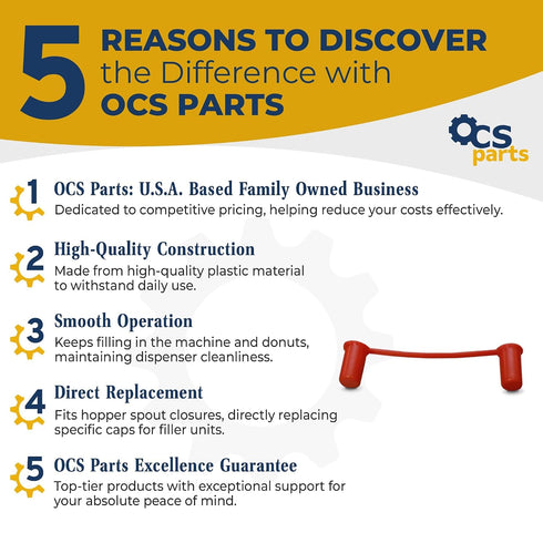 F-2265 (1-Pack) OCS Parts Spout Closure for Edhard Jelly Filler | Replacement Spout Closure for Donut Filler Hopper