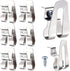 Replacement Belt Clip Hooks, Stainless Steel Driver Belt Clip Tool with Screws (8 Pieces)