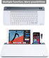 Varhomax Glass Desk Whiteboard with Storage, Memo Desktop Dry Erase Board for Home Office and School Supplies