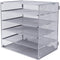 EASEPRES 5 Slot Mesh Desk Organizer Tray, File Paper Letter Holder for Office Home School Classroom Storage Accessories