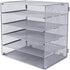 EASEPRES 5 Slot Mesh Desk Organizer Tray, File Paper Letter Holder for Office Home School Classroom Storage Accessories