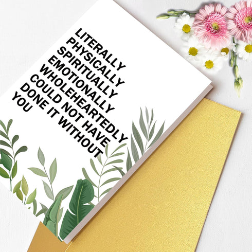 CTVSPC Heartfelt Thank You Card for Men Women, Poem Appreciation Card for Boss Mentor Staff Coworker Friend Family
