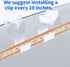 50Pcs H-014 LED Strip Light Clips Neon lamp Mounting Fixing Bracket PP Waterproof Clamp Holder with Screws for LED
