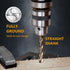 POWERTEC 1/2 Inch Cobalt Drill Bits, 4 Pack M35 HSS Jobber Length Twist Drill Bits for Wood, Metal, Stainless Steel.