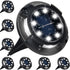 ANKUNABA Solar Ground Lights, 8 Pack 12 LED Solar Disk Lights Outdoor Waterproof