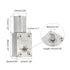 MECCANIXITY DC 6V 30RPM Turbo Worm Geared Motor 6mm D Shaft High Torque Gear Box Electric Motor