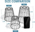 KOSTA 14.4 Inch, E26, Bulb 2-Pack Industrial Pendant Lights, Black Hanging Ceiling Lights with Metal Cage for Kitchen