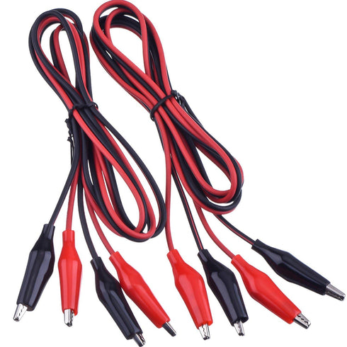 EBOOT 1M Electrical Test Set with Alligator Clips, Double-ended Jumper Wires for Electrical Testing, 2 Groups