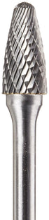 Drill America SF-5 Carbide Burr/Rotary File Tree Radius End Double Cut for Die Grinder 1/2" Dia. x 1" Cut Length