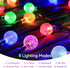 20 Feet 20 LED Solar String Lights, IP65 Waterproof Crystal Globe Fairy Lights for Outdoor Garden, Wedding, Party Decor