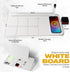 NEXTLUXE Small Glass Desk Whiteboard with Wireless Charger, Weekly Calendar Planner, Dry Erase Computer Pad, Organizer