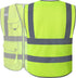 JKSafety Class 2 High Visibility Safety Vest, 9 Pockets, Zipper Front, Meets ANSI/ISEA Standard, Large, 150-Yellow
