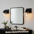 Set 2, Set E26 Bathroom Sconces of Black Wall Sconces of Two, Bathroom Vanity Light with Clear Glass Shade, Modern Wall
