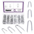 Swpeet 300Pcs Steel Wire Staples Assortment Kit, 3/4" 5/6" 3/2" for Concrete Metal Wire Twisting Fence