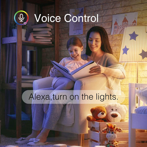 Beantech Smart Bulb, WiFi Color Changing Light Bulb, A19 RGB Alexa Light Bulb, Dimmable LED, 2 Pack