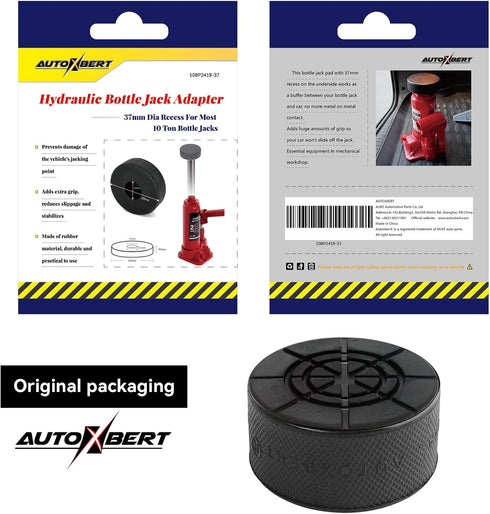 1.45inch Rubber Bottle Jack Pad Adapter, Car Floor Jack Extension Tool for Most 8T 10 Ton Bottle Jacks